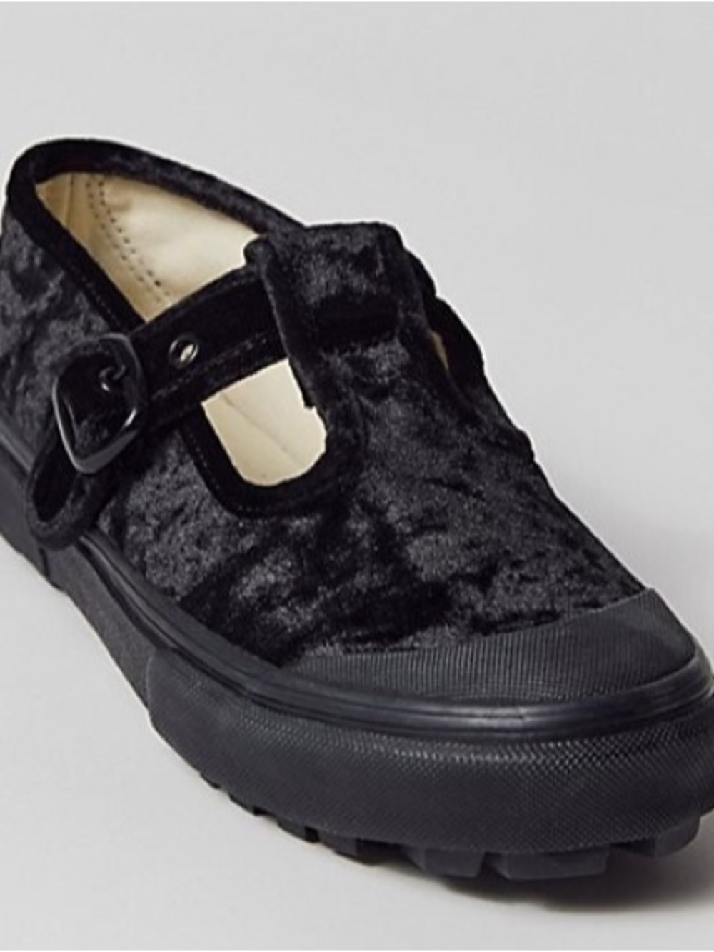 Vans black velvet 93 Mary Janes 6